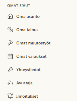 Ui omat sivut