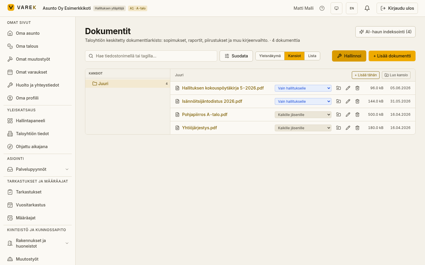 Documents manage
