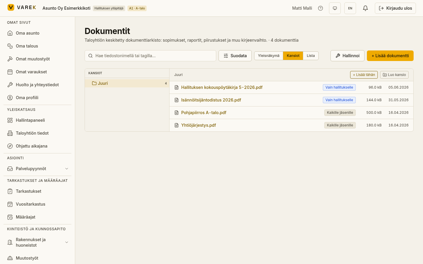 Documents overview