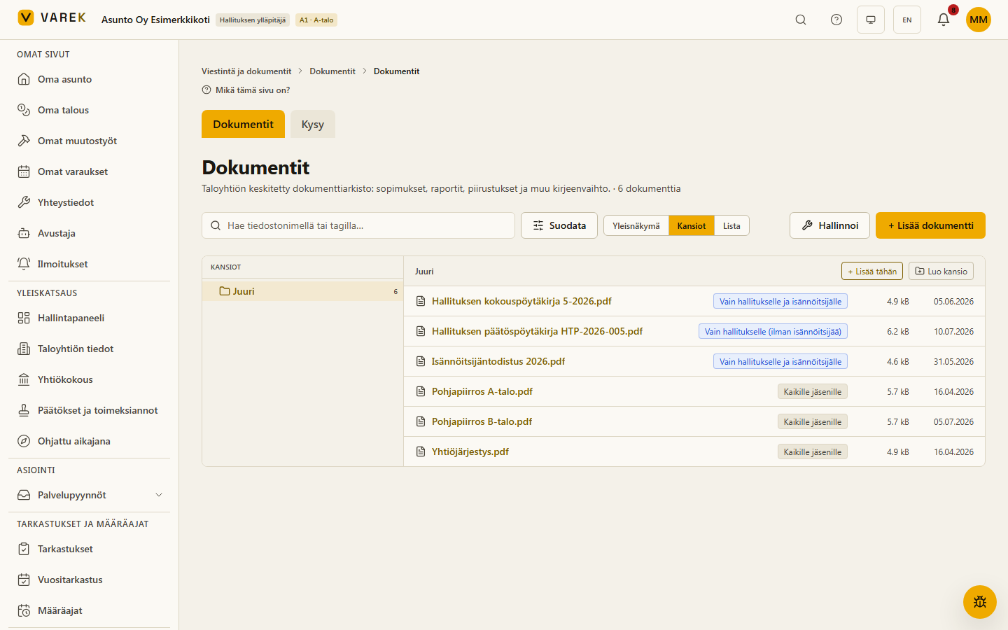Documents overview
