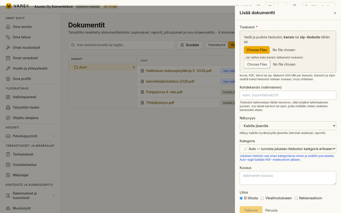 Documents upload